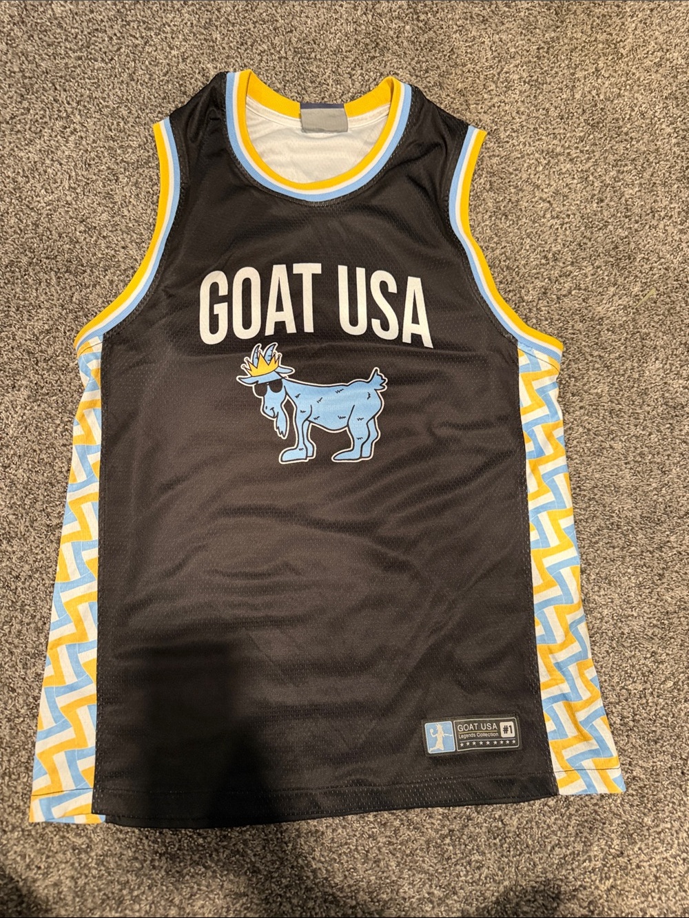 GOAT USA Black Basketball Jersey - Men's Medium
